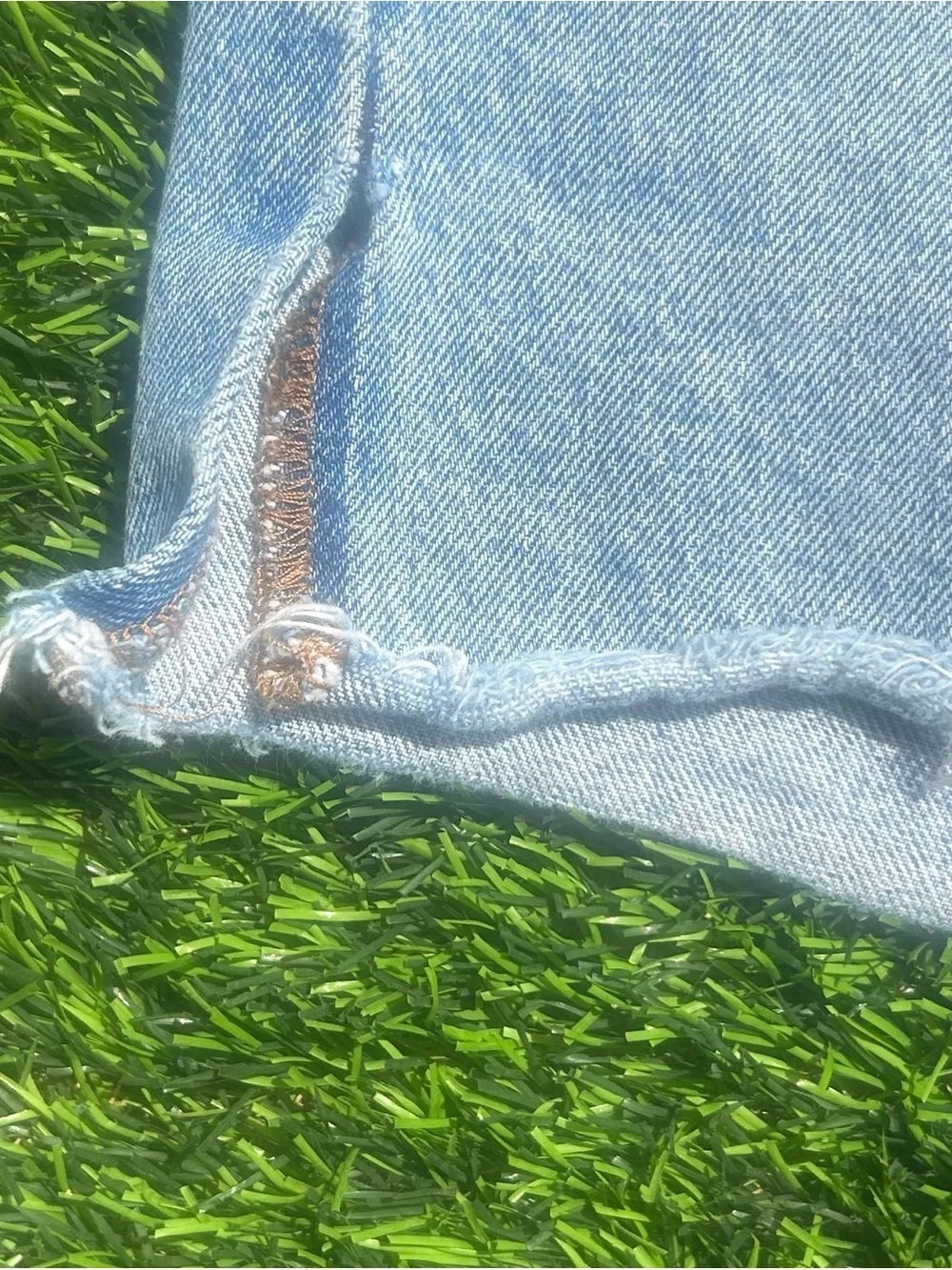 Levi's Light Blue High-Rise Denim Cutoff Shorts